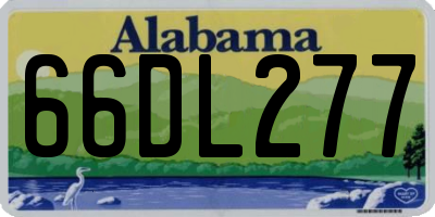 AL license plate 66DL277
