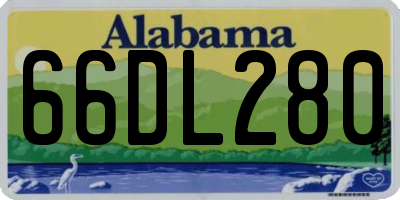 AL license plate 66DL280