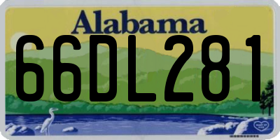 AL license plate 66DL281