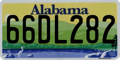 AL license plate 66DL282