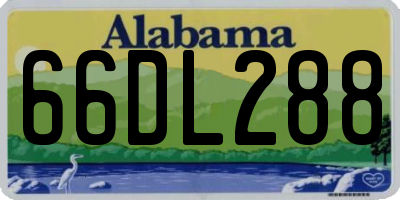 AL license plate 66DL288