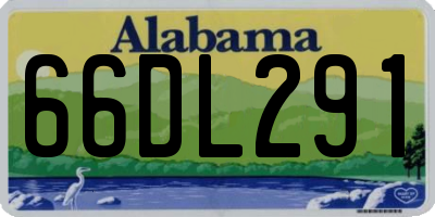 AL license plate 66DL291