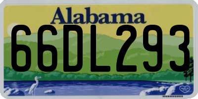 AL license plate 66DL293