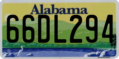 AL license plate 66DL294