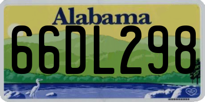 AL license plate 66DL298