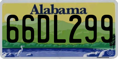 AL license plate 66DL299