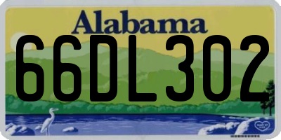 AL license plate 66DL302
