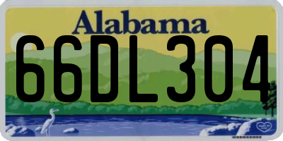 AL license plate 66DL304