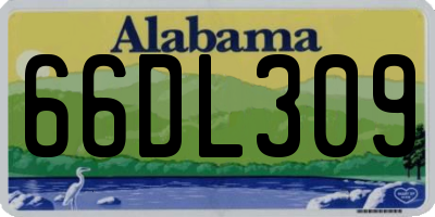 AL license plate 66DL309
