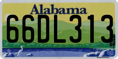 AL license plate 66DL313