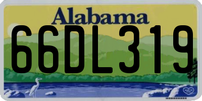 AL license plate 66DL319