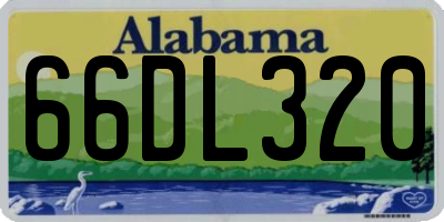 AL license plate 66DL320