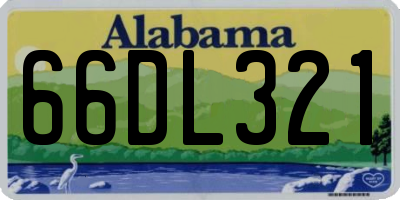 AL license plate 66DL321