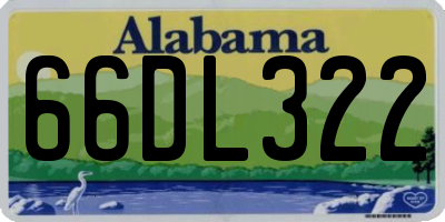 AL license plate 66DL322