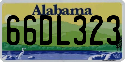 AL license plate 66DL323