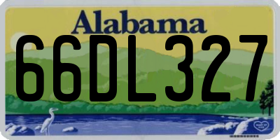AL license plate 66DL327