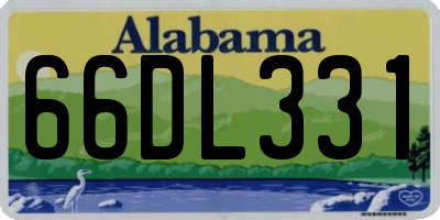 AL license plate 66DL331