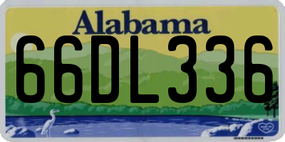 AL license plate 66DL336