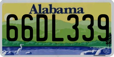 AL license plate 66DL339