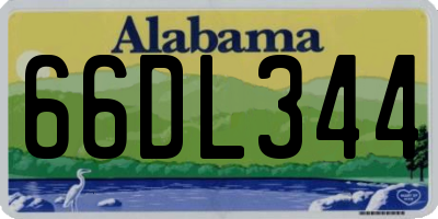 AL license plate 66DL344