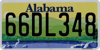 AL license plate 66DL348