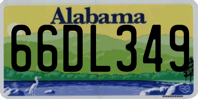 AL license plate 66DL349