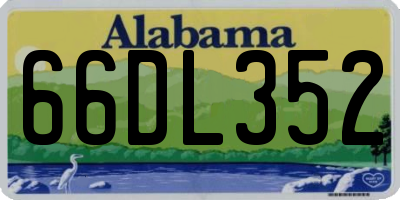 AL license plate 66DL352