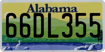 AL license plate 66DL355