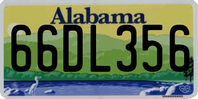 AL license plate 66DL356