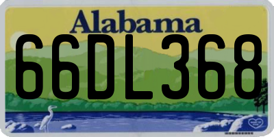 AL license plate 66DL368