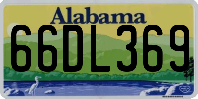 AL license plate 66DL369