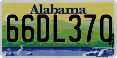 AL license plate 66DL370