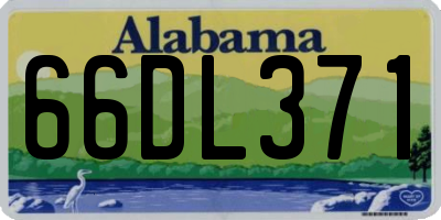 AL license plate 66DL371