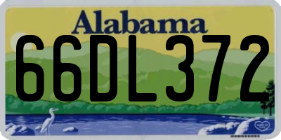 AL license plate 66DL372