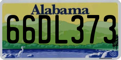 AL license plate 66DL373