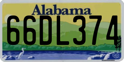 AL license plate 66DL374
