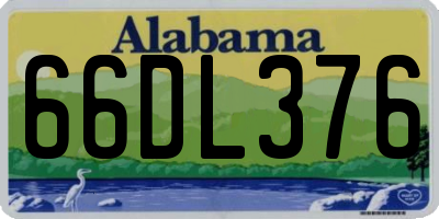 AL license plate 66DL376