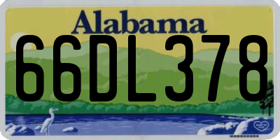 AL license plate 66DL378