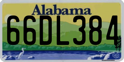 AL license plate 66DL384