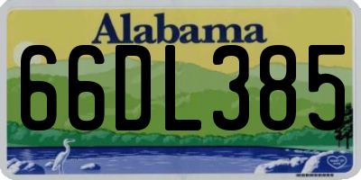 AL license plate 66DL385