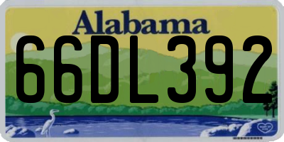 AL license plate 66DL392