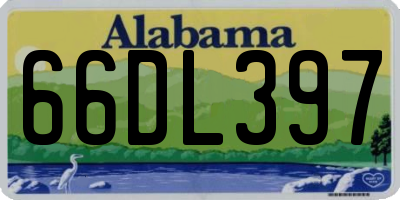 AL license plate 66DL397
