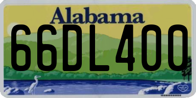 AL license plate 66DL400