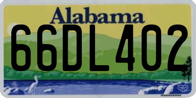 AL license plate 66DL402