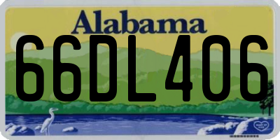 AL license plate 66DL406