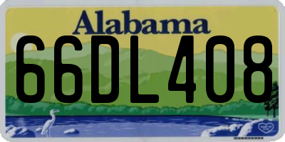 AL license plate 66DL408
