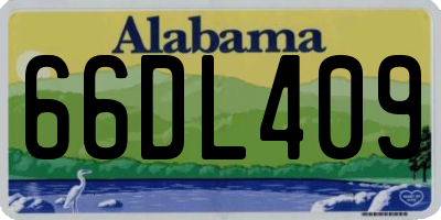 AL license plate 66DL409