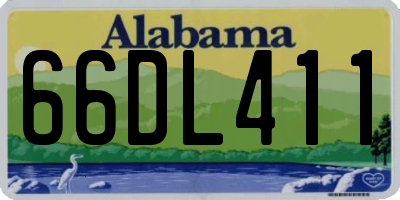 AL license plate 66DL411