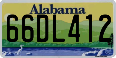 AL license plate 66DL412