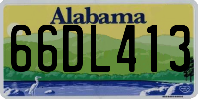 AL license plate 66DL413